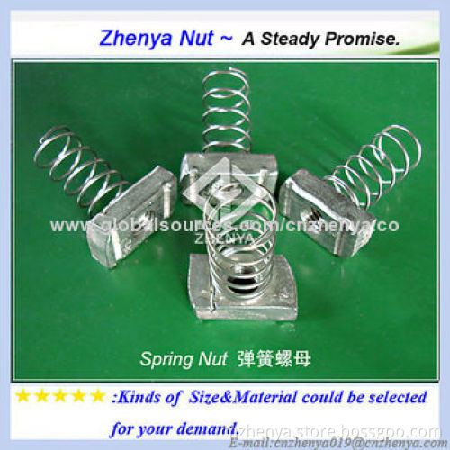 High-quality Stainless Steel Spring Nut, Made in China, M3-M48 Dimensions, Zinc-plated
